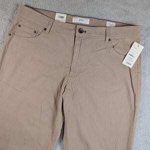 Brax Cooper Fancy Regular Pants Mens 36x32 Beige NWT